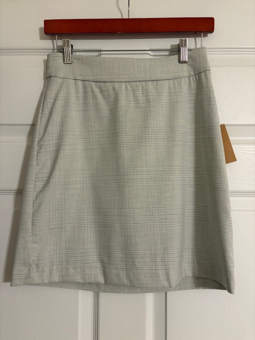 NWT Rachel Zoe Plaid Pencil Skirt - Light Gray - Size XS